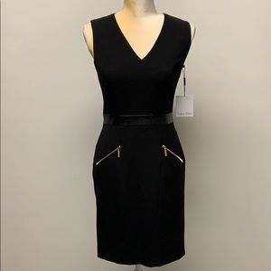 4P Calvin Klein Black Sleeveless Dress